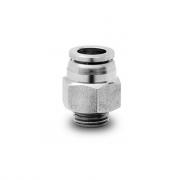 Фитинг цанговый прямой Camozzi X6512 под Ø10 с наружн. G1/4" (Steel)