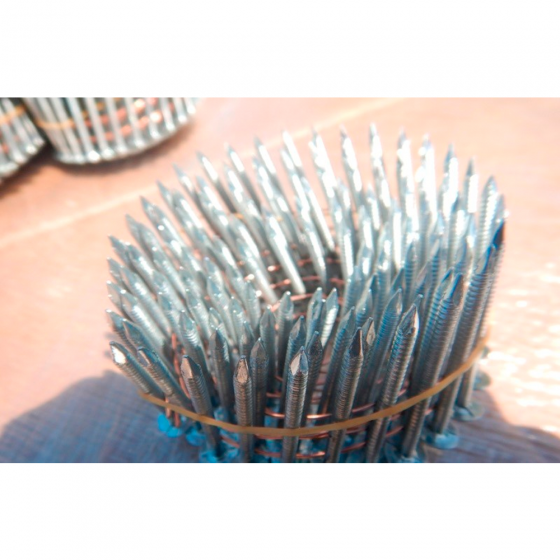 Кровельные гвозди 3.05х32 EG ершеные белый цинк / 3600шт // M-MECH