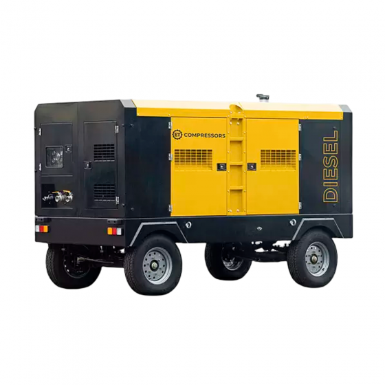 Дизельный винтовой компрессор ET-Compressors ET SD-1200T-25 бар (на шасси)