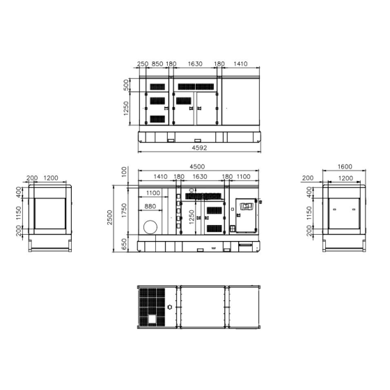 Дизельный генератор ТСС АД-400С-Т400-1РКМ15 в шумозащитном кожухе (PMG, QSZ13-G10)