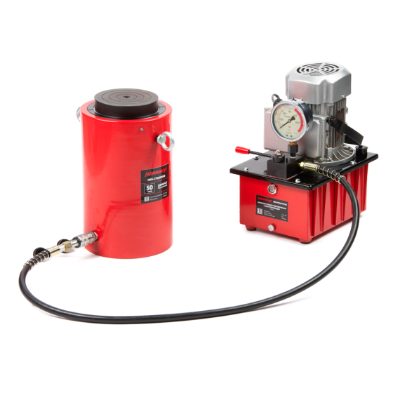 Домкрат гидравлический, телескопический, однополостной 50 т, ход 600 мм [HRH-CY0205600]