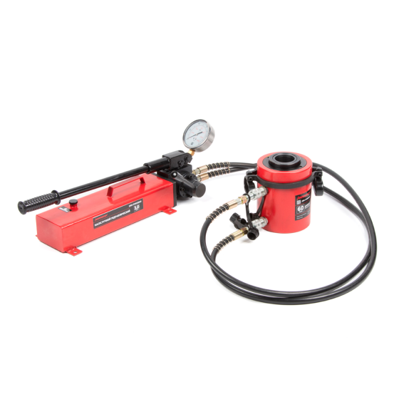 Домкрат гидравлический с полым штоком, двухполостной 60 т, ход 50 мм [HRH-CY0806050]