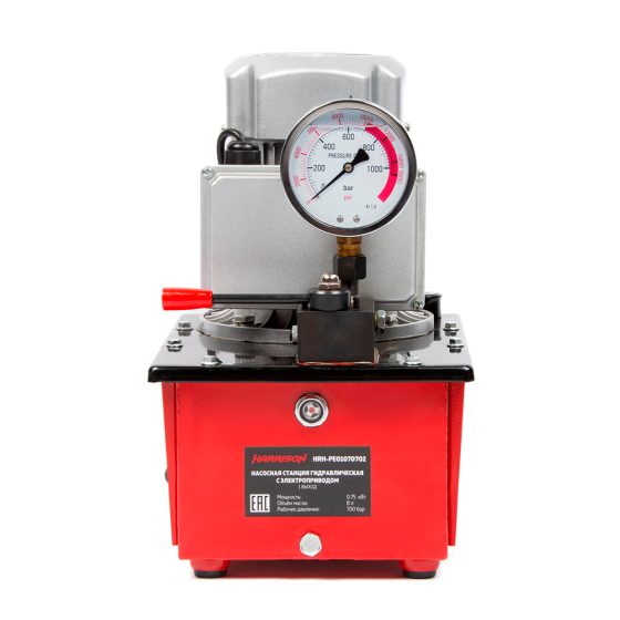 Насосная станция гидравлическая с электроприводом,1 выход, 0,75 кВт, 700 бар, 8 л [HRH-PE01070702]