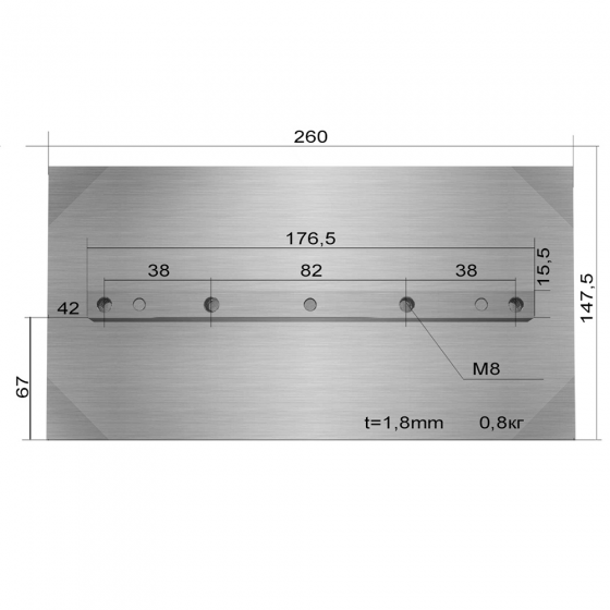 Лопасти для TSS DMD800, DMD1000 (комплект из 4 шт.)