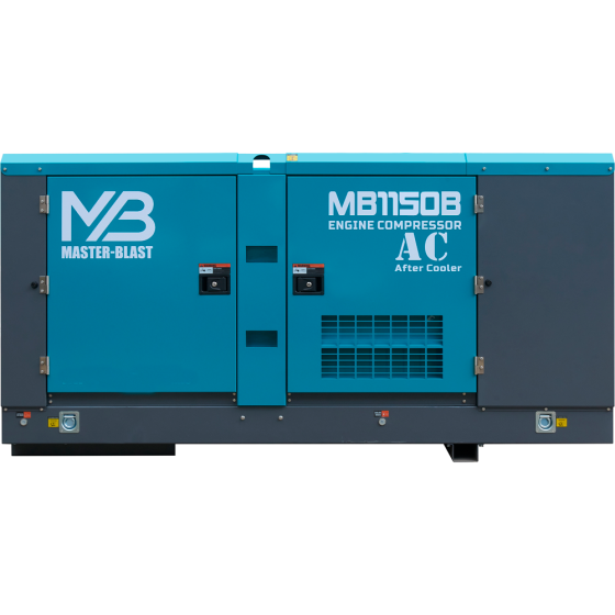 Винтовой дизельный компрессор Master Blast MB-1150B-30 на раме