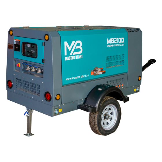 Винтовой дизельный компрессор Master Blast MB-210D-10 на шасси