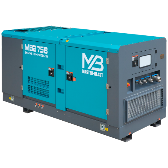 Винтовой дизельный компрессор Master Blast MB-275В-7 на раме