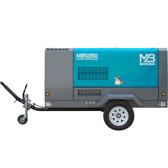 Винтовой дизельный компрессор Master Blast MB-535D-10 на шасси
