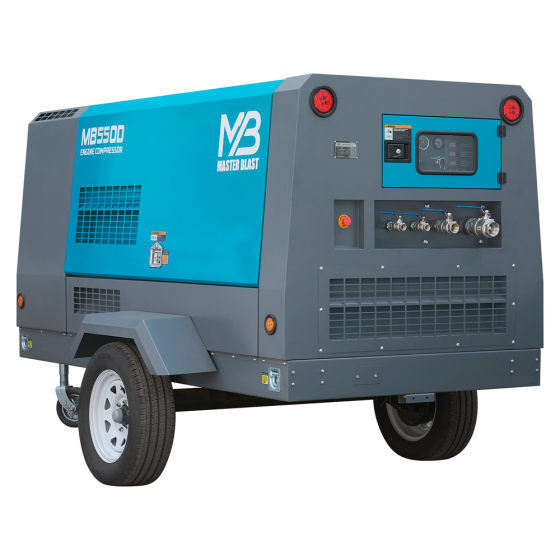Винтовой дизельный компрессор Master Blast MB-550D-7 на шасси