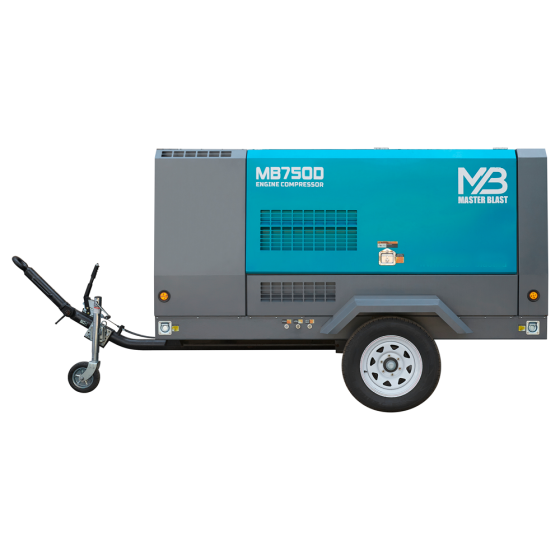 Винтовой дизельный компрессор Master Blast MB-750D-21 на шасси