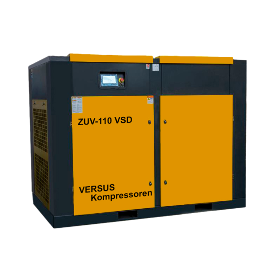 Винтовой компрессор ZUV – 110 VSD 10 бар прямой привод IP 54 F VERSUS Kompressoren